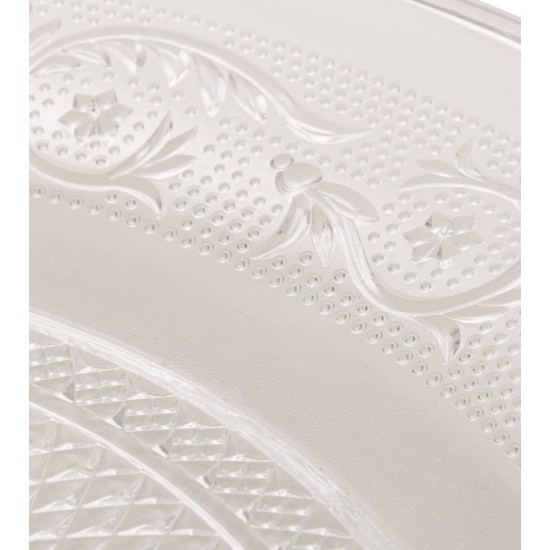 Prato 32,5x32,5x2,5cm Para Bolo Angel Vidro
